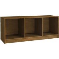 vidaXL Tv Cabinet Honey Brown 104x33x41 cm Solid Pinewood, Brown