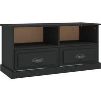 vidaXL Tv Cabinet Black 93x35.5x45 cm Engineered Wood, Black