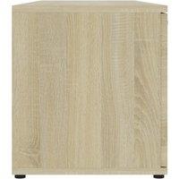 vidaXL Tv Cabinet Sonoma Oak 120x34x37 cm Engineered Wood, Brown