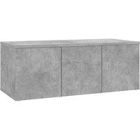 vidaXL Tv Cabinet Concrete Grey 80x34x30 cm Engineered Wood, Grey