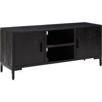 vidaXL Tv Cabinet Black 110x35x48 cm Solid Pinewood, Black
