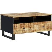 vidaXL Coffee Table 80x54x40 cm Solid Wood Mango&engineered Wood, Brown