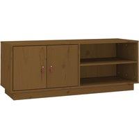 vidaXL Tv Cabinet Honey Brown 105x34x40 cm Solid Wood Pine, Brown