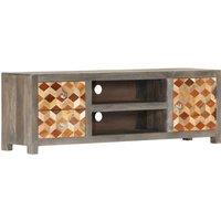 vidaXL Tv Cabinet Grey 120x30x40 cm Solid Mango Wood, Grey