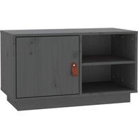vidaXL Tv Cabinet Grey 70x34x40 cm Solid Wood Pine, Grey