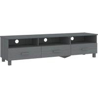 vidaXL Tv Cabinet Hamar Dark Grey 158x40x40 cm Solid Wood Pine, Grey