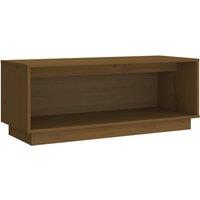 vidaXL Tv Cabinet Honey Brown 90x35x35 cm Solid Wood Pine, Brown