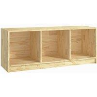 vidaXL Tv Cabinet 104x33x41 cm Solid Pinewood, Brown