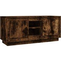 vidaXL Tv Cabinet Smoked Oak 102x35x45 cm Engineered Wood, Brown