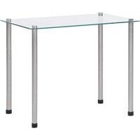 vidaXL Nesting Tables 3 Pcs Transparent Tempered Glass, Multi