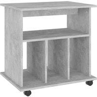 vidaXL Rolling Cabinet Concrete Grey 60x45x60 cm Engineered Wood, Grey
