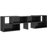 vidaXL Tv Cabinet High Gloss Grey 149x30x52 cm Engineered Wood, Grey