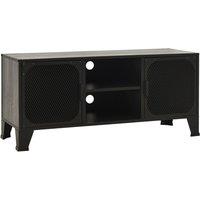 vidaXL Tv Cabinet Grey 105x36x47 cm Metal and Mdf, Grey