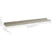 vidaXL Wall Shelves 4 Pcs Concrete Grey 40x9x3 cm, Grey
