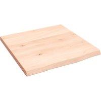 vidaXL Wall Shelf 40x40x2 cm Untreated Solid Wood Oak, Brown
