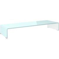 vidaXL Tv Stand monitor Riser Glass Green 90x30x13 cm, Green
