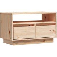 vidaXL Tv Cabinet 60x35x37 cm Solid Wood Pine, Brown