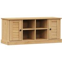 vidaXL Shoe Bench Vigo 106x35x40 cm Solid Wood Pine, Brown