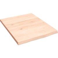 vidaXL Wall Shelf 40x50x2 cm Untreated Solid Wood Oak, Brown
