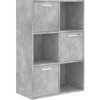 vidaXL Storage Cabinet Concrete Grey 60x29.5x90 cm Engineered Wood, Grey