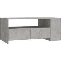 vidaXL Coffee Table Concrete Grey 102x55x42 cm Engineered Wood, Grey