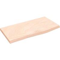 vidaXL Wall Shelf 60x30x2 cm Untreated Solid Wood Oak, Brown