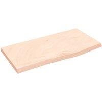 vidaXL Wall Shelf 60x30x4 cm Untreated Solid Wood Oak, Brown