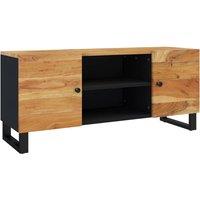 vidaXL Tv Cabinet 105x33x46cm Solid Wood Acacia, Black