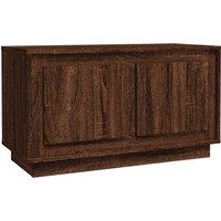 vidaXL Tv Cabinet Brown Oak 80x35x45 cm Engineered Wood, Brown