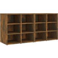 vidaXL Shoe Cabinets 2 Pcs Smoked Oak 52.5x30x50 cm, Brown