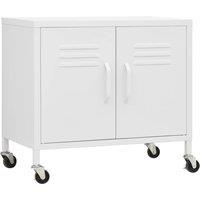 vidaXL Storage Cabinet White 60x35x56 cm Steel, White