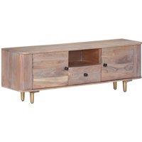 vidaXL Tv Cabinet 118x30x40 cm Solid Acacia Wood, Brown