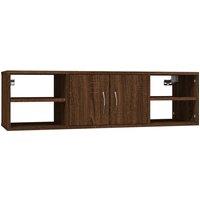 vidaXL Wall Shelf Brown Oak 102x30x29 cm Engineered Wood, Brown