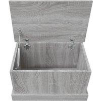 vidaXL Storage Box Grey Sonoma 50x30x28 cm Engineered Wood, Grey