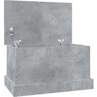 vidaXL Storage Box Concrete Grey 50x30x28 cm Engineered Wood, Grey