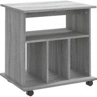 vidaXL Rolling Cabinet Grey Sonoma 60x45x60 cm Engineered Wood, Grey