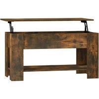 vidaXL Coffee Table Smoked Oak 101x49x52 cm Engineered Wood, Brown