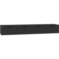 vidaXL Wall Cabinets 2 Pcs Black 68x30x20 cm Engineered Wood, Black