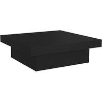 vidaXL Coffee Table Black 90x90x28 cm Engineered Wood, Black