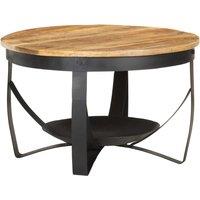 vidaXL Coffee Table 68x43 cm Rough Mango Wood, Brown