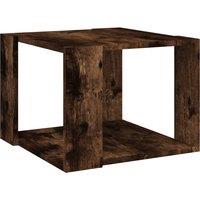 vidaXL Coffee Table Smoked Oak 40x40x30 cm Engineered Wood, Brown