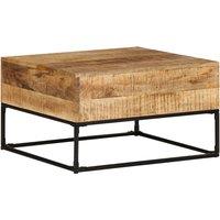 vidaXL Coffee Table 68x68x41 cm Rough Mango Wood, Brown