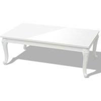 vidaXL Coffee Table 115x65x42 cm High Gloss White, White