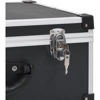vidaXL Cd Case for 60 Cds Aluminium Abs Black, Black