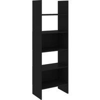 vidaXL Book Cabinet Black 60x35x180 cm Engineered Wood, Black