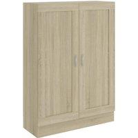 vidaXL Book Cabinet Sonoma Oak 82.5x30.5x115 cm Engineered Wood, Brown