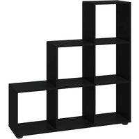 vidaXL Staircase Bookcase Black 107 cm Engineered Wood, Black