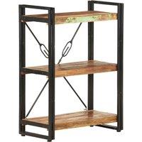 vidaXL 3-tier Bookcase 60x30x80 cm Solid Reclaimed Wood, Multi
