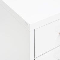 vidaXL Mobile File Cabinet White 28x41x109 cm Metal, White