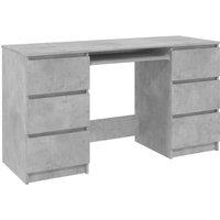 vidaXL Writing Desk Concrete Grey 140x50x77 cm Engineered Wood, Grey